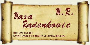 Maša Radenković vizit kartica